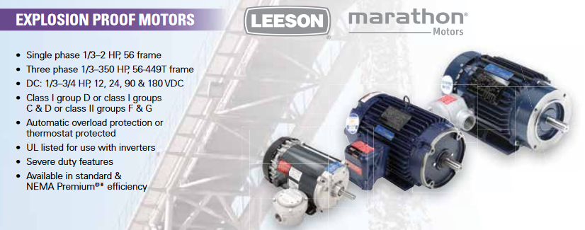Leeson Marathon Explosion Proof Motors